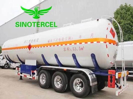 Mn-staalgasreservoir Halve aanhangwagen brandstoftank 55000 liter Propaanhalve aanhangwagen