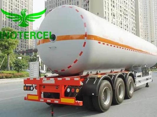55000Ltr-gastenk Halve aanhangwagen met drie assen Lng Halve aanhangwagen