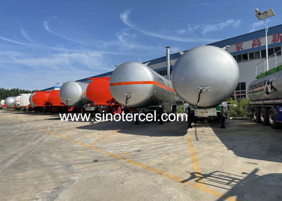 Q235 brandstoftank van koolstofstaal Halve aanhangwagen met één compartiment voor bulkvervoer