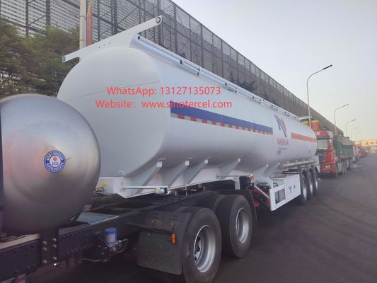 3Axles White Oil Tank Semi-trailer met 45CBM laadcapaciteit
