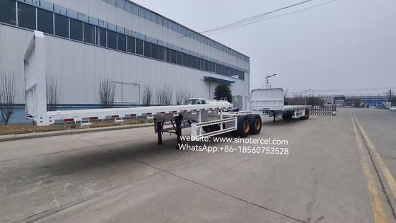 12 wielen 12.00R25 Superlink aanhangwagens Dubbele aanhangwagens voor containervervoer van 20 voet en 40 voet