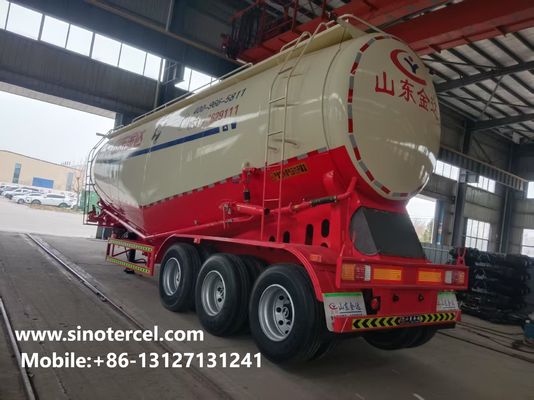 50000L Bulk Cement Semi Trailer Weichai Motor Cement Tanker Trailer