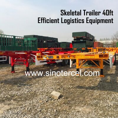Q235 Staal Skelettisch Semi-trailer WABCO Remcontainer Semi-trailer