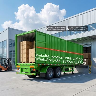 60 ton gesloten box half-trailer met hoogsterke stalen carrosserie
